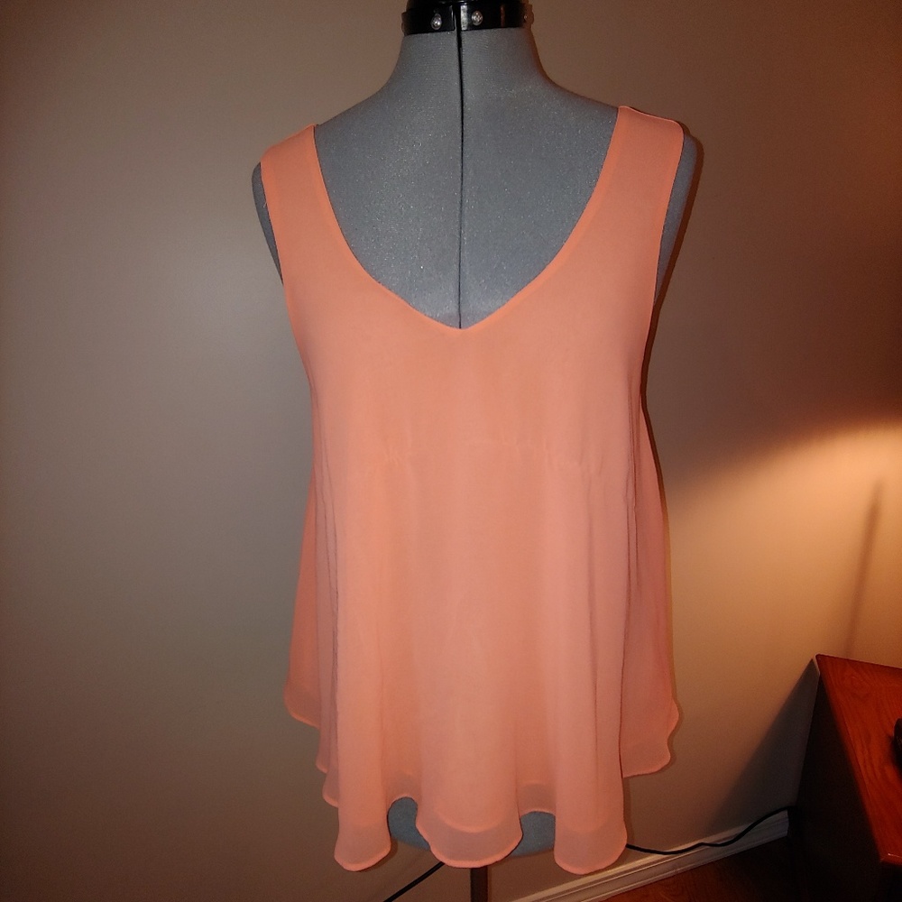 E hanger M Anthro flowy sleeveless blouse L EUC